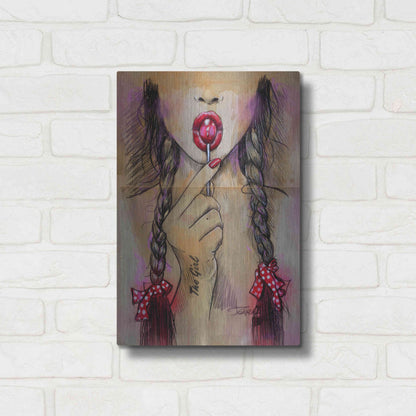 Luxe Metal Art 'Raspberry' by Loui Jover, Metal Wall Art,12x16