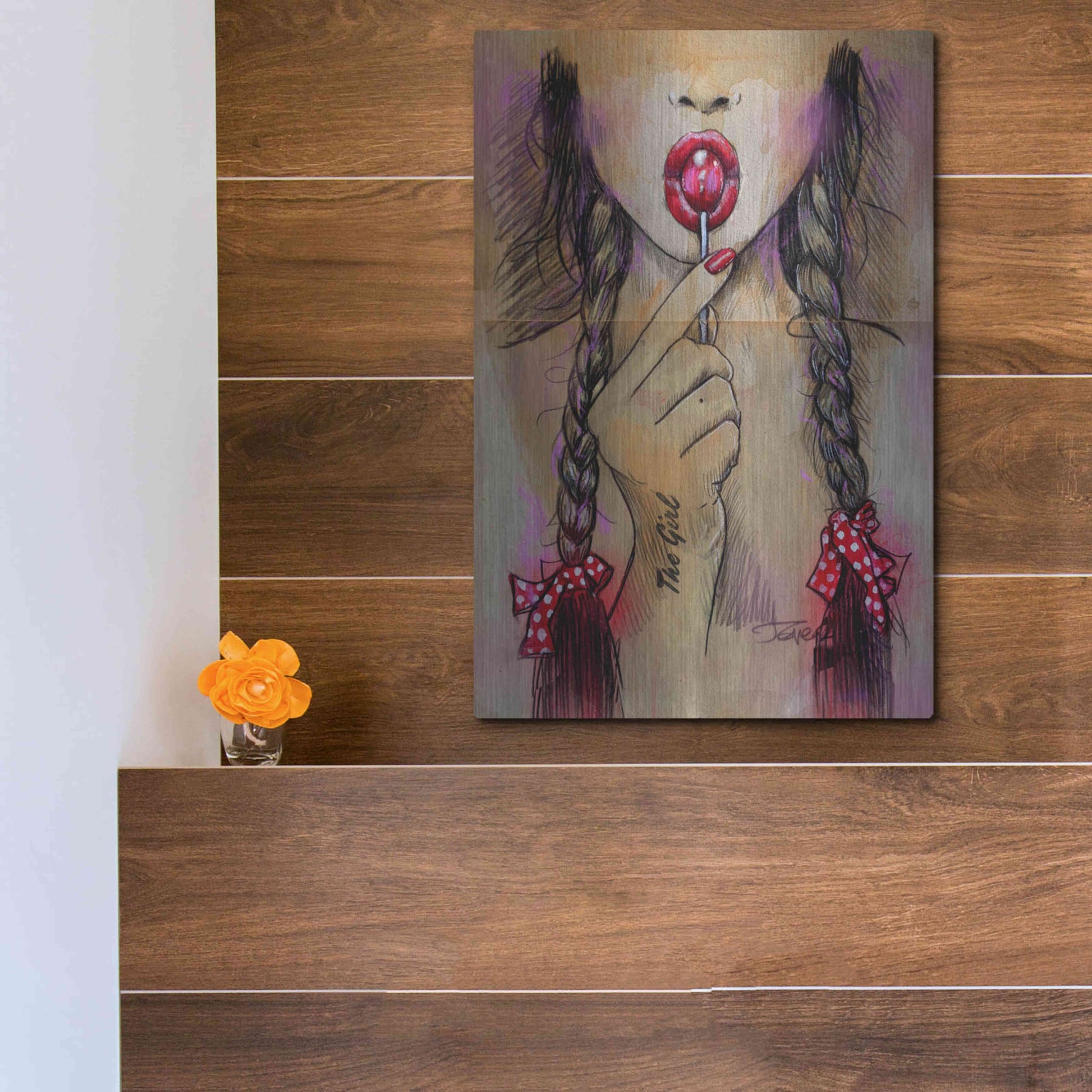 Luxe Metal Art 'Raspberry' by Loui Jover, Metal Wall Art,12x16