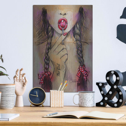 Luxe Metal Art 'Raspberry' by Loui Jover, Metal Wall Art,12x16