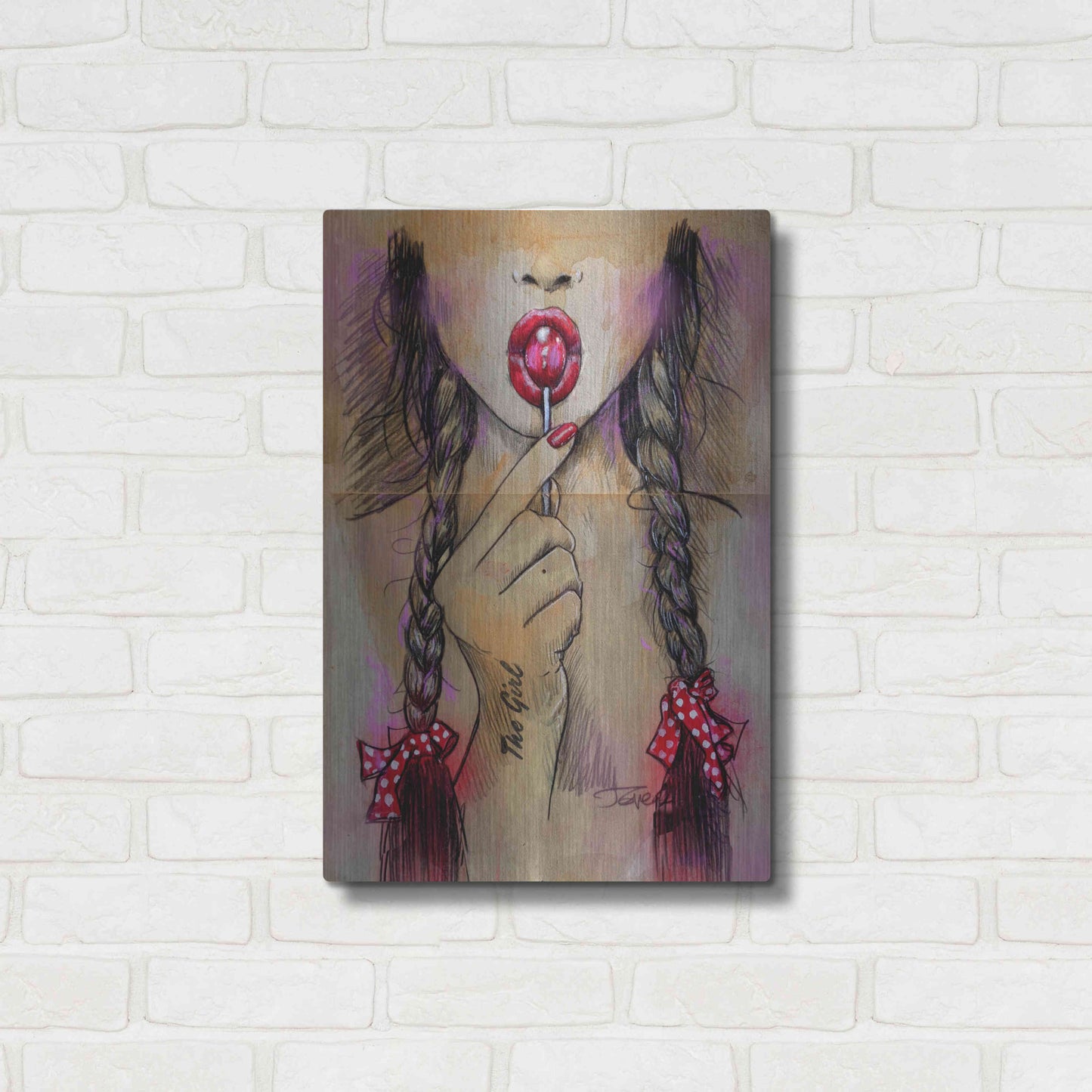 Luxe Metal Art 'Raspberry' by Loui Jover, Metal Wall Art,16x24