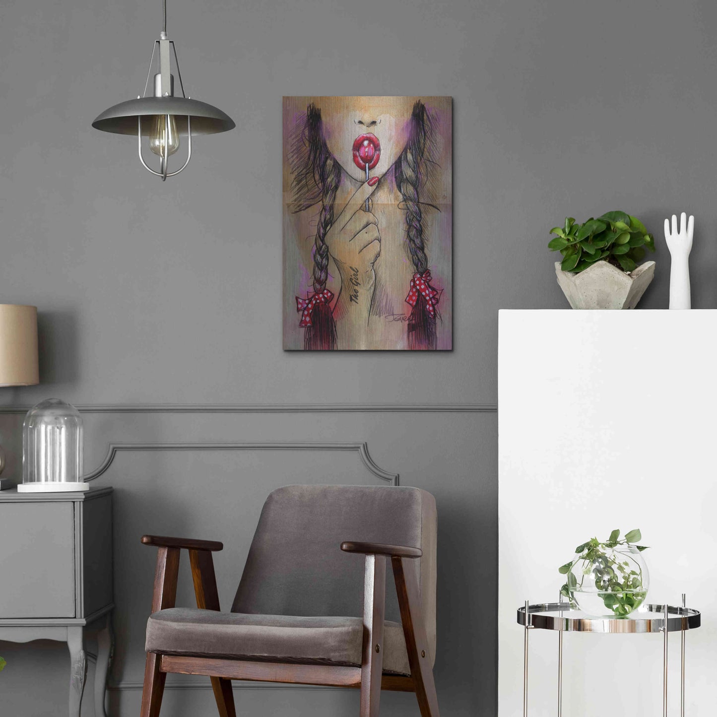 Luxe Metal Art 'Raspberry' by Loui Jover, Metal Wall Art,16x24