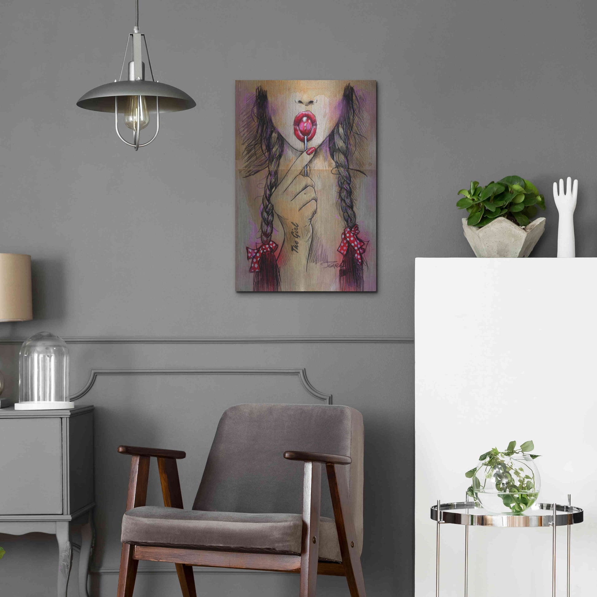 Luxe Metal Art 'Raspberry' by Loui Jover, Metal Wall Art,16x24