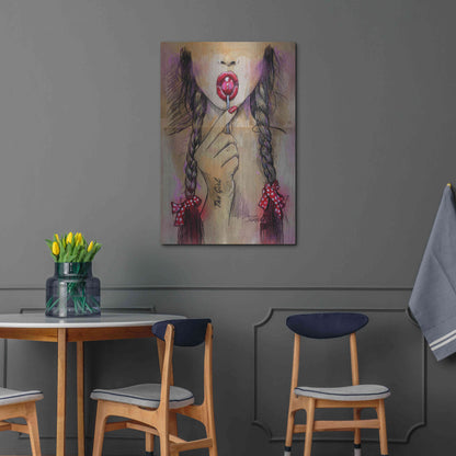 Luxe Metal Art 'Raspberry' by Loui Jover, Metal Wall Art,24x36