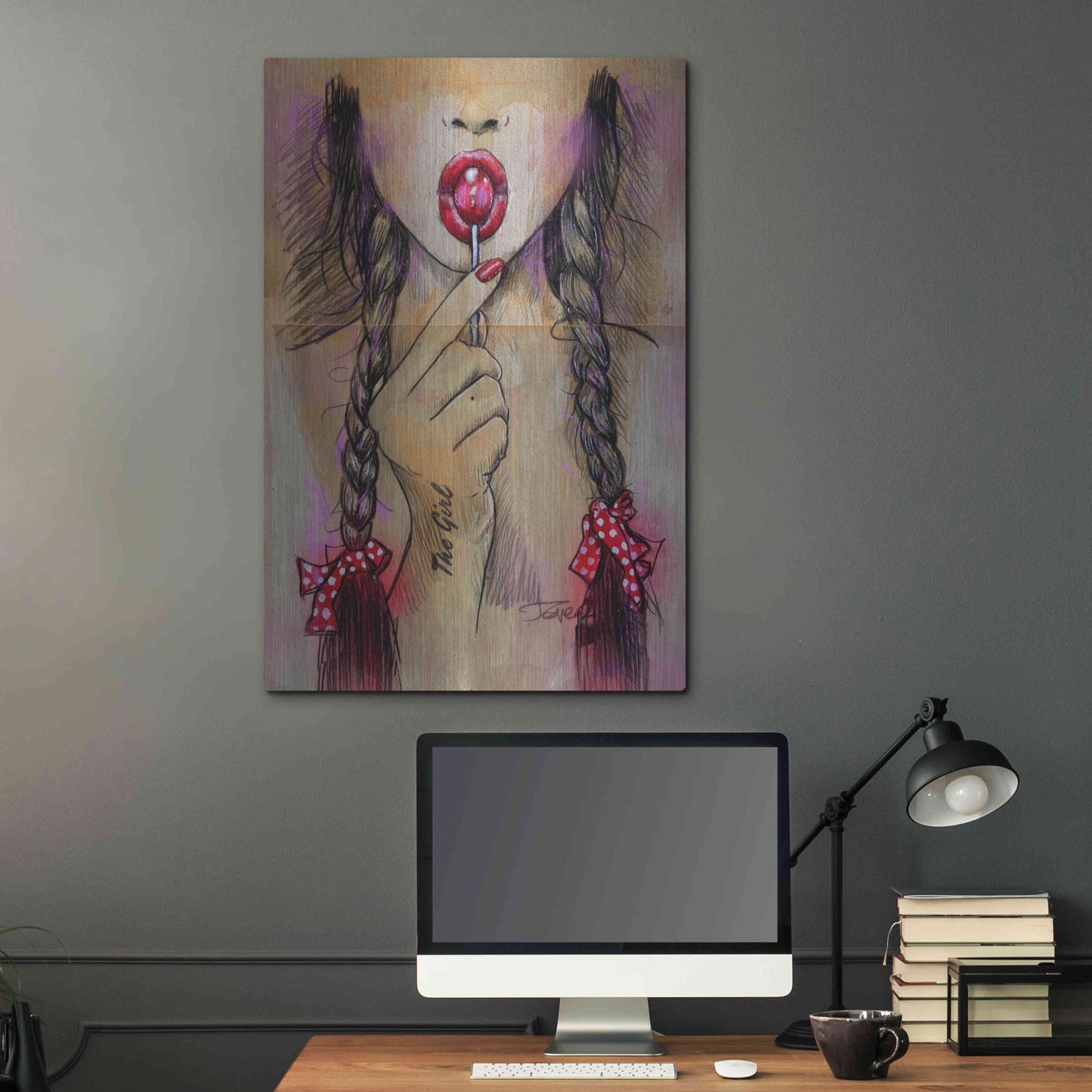 Luxe Metal Art 'Raspberry' by Loui Jover, Metal Wall Art,24x36