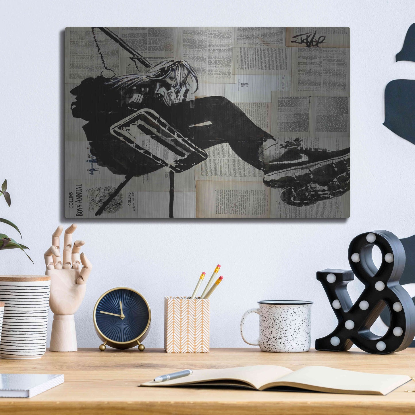 Luxe Metal Art 'Sway Away' by Loui Jover, Metal Wall Art,16x12