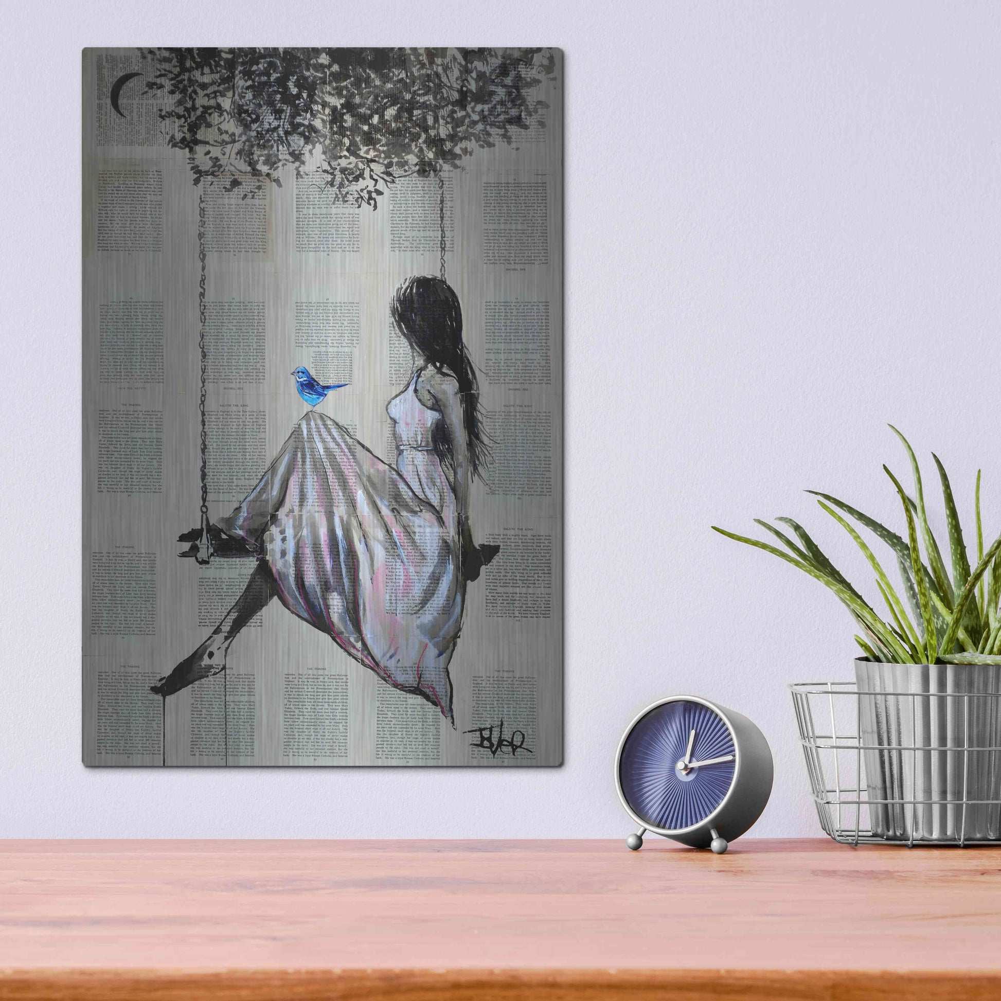 Luxe Metal Art 'The Nature Of Hope' by Loui Jover, Metal Wall Art,12x16