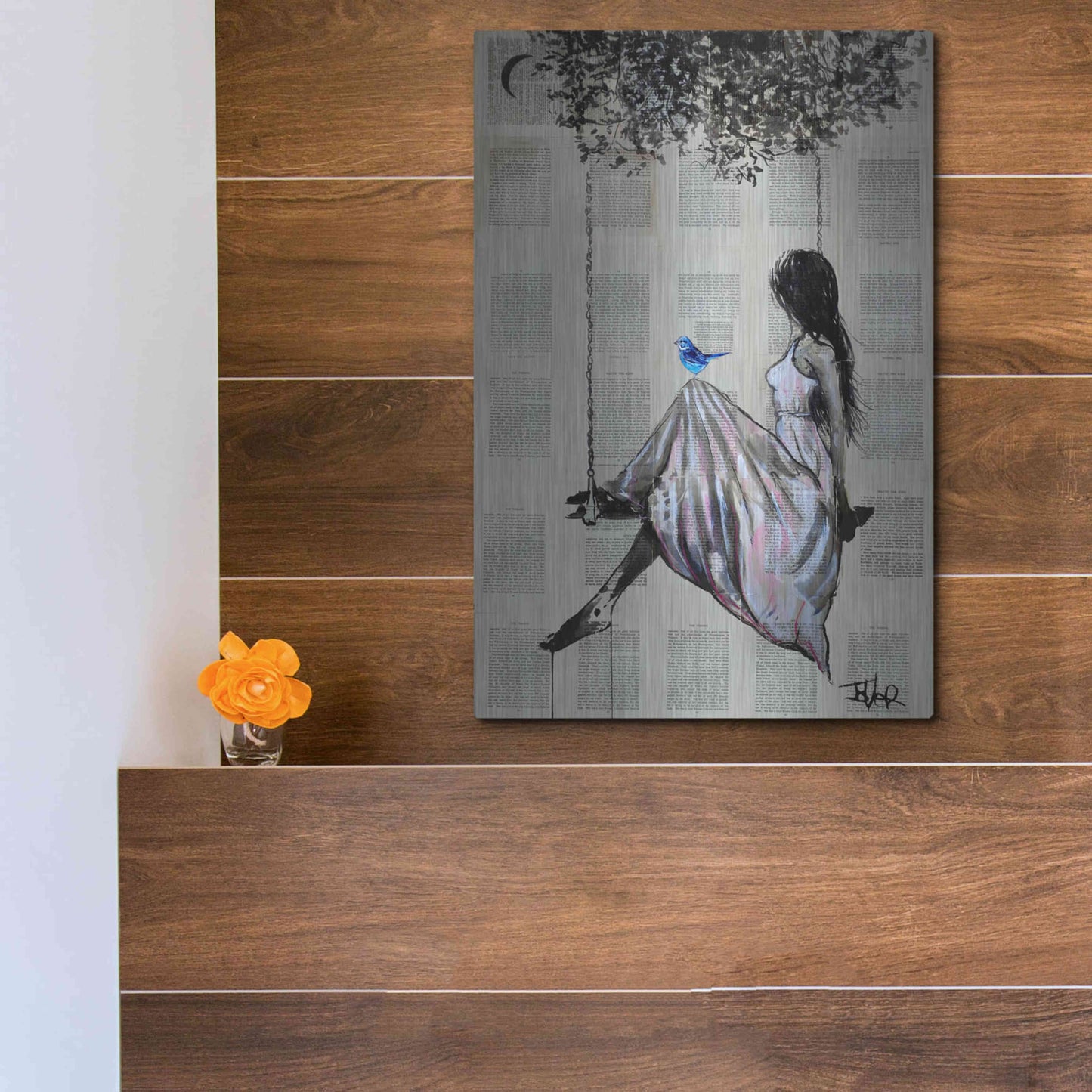 Luxe Metal Art 'The Nature Of Hope' by Loui Jover, Metal Wall Art,12x16