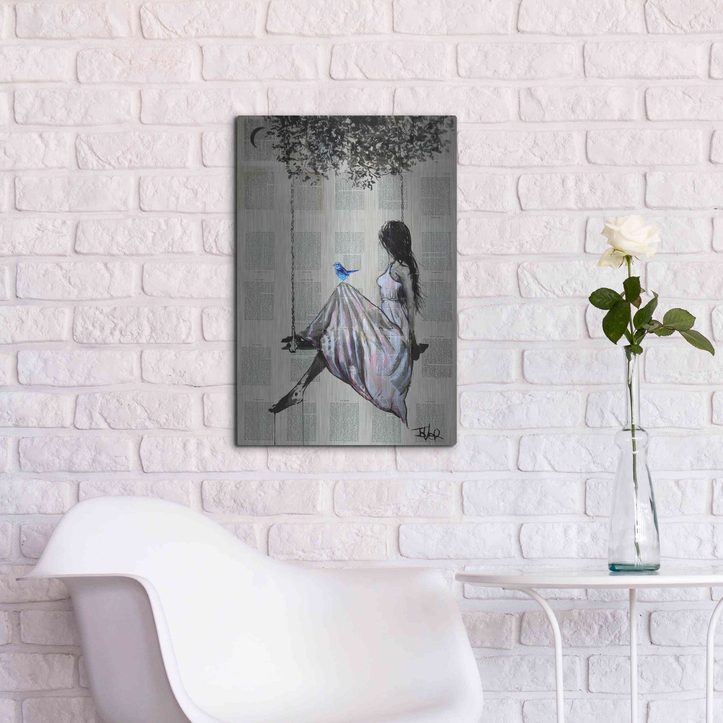 Luxe Metal Art 'The Nature Of Hope' by Loui Jover, Metal Wall Art,16x24