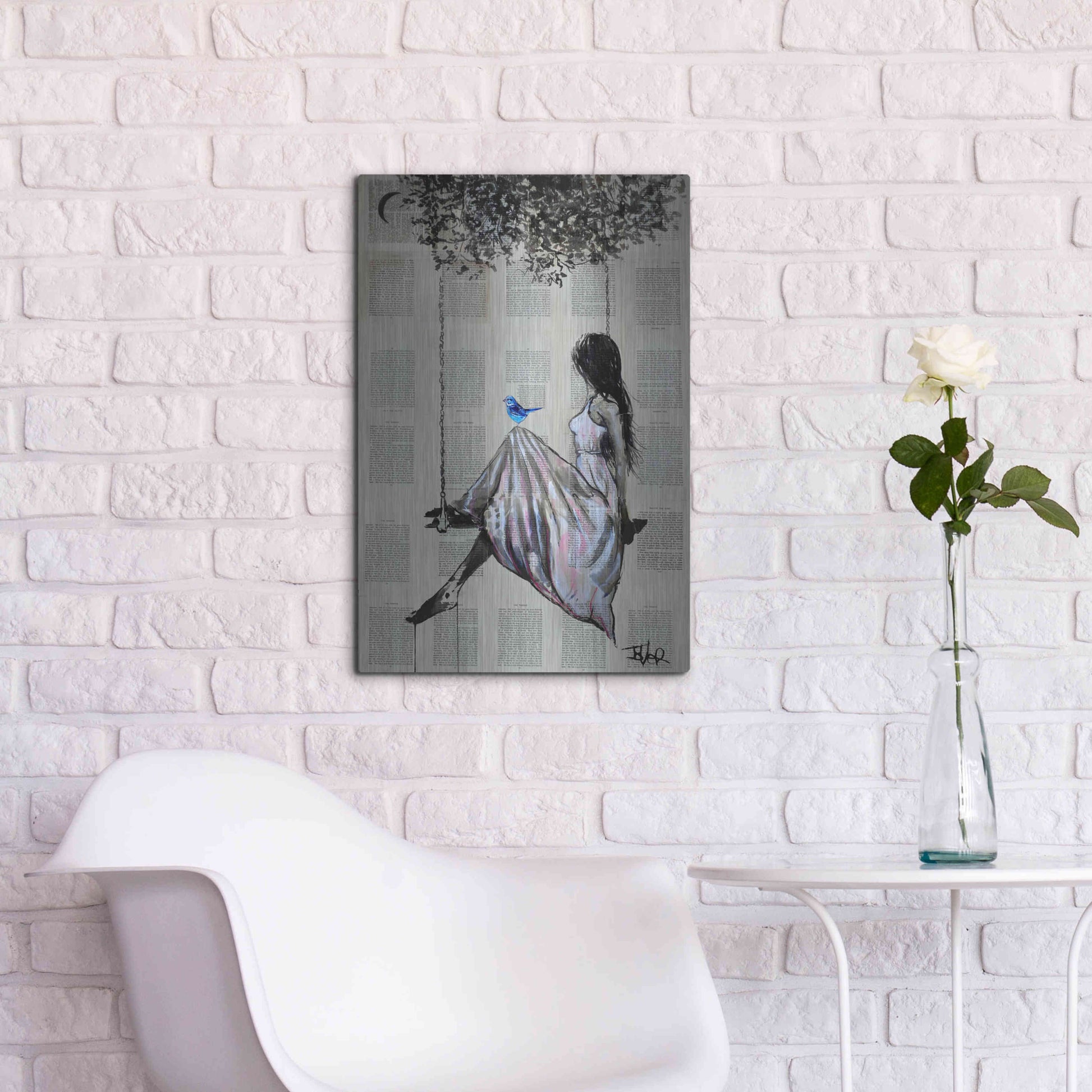 Luxe Metal Art 'The Nature Of Hope' by Loui Jover, Metal Wall Art,16x24