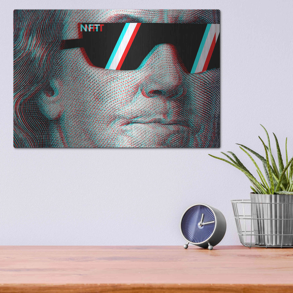 Luxe Metal Art 'NFT Degen' by Epic Portfolio, Metal Wall Art,16x12