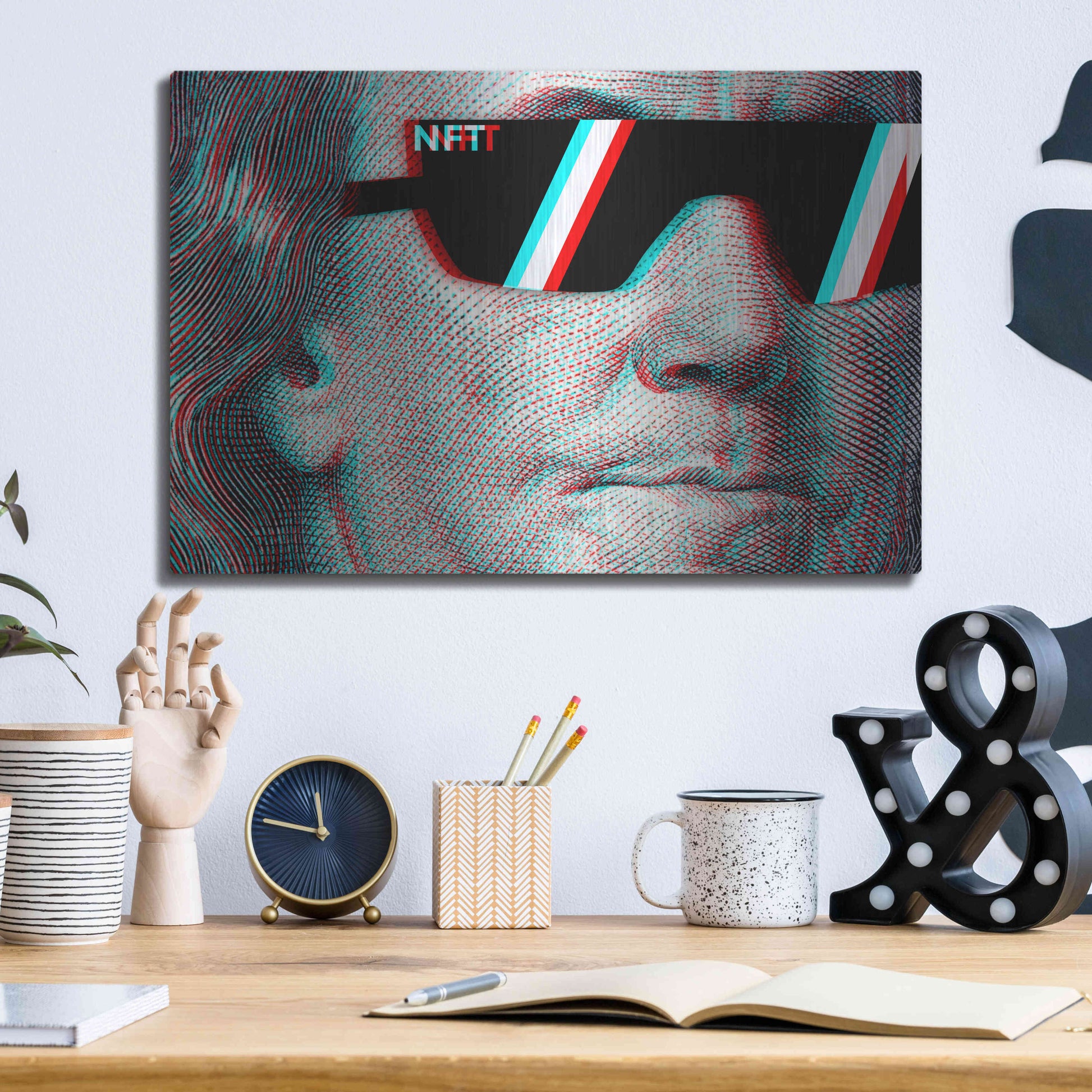 Luxe Metal Art 'NFT Degen' by Epic Portfolio, Metal Wall Art,16x12