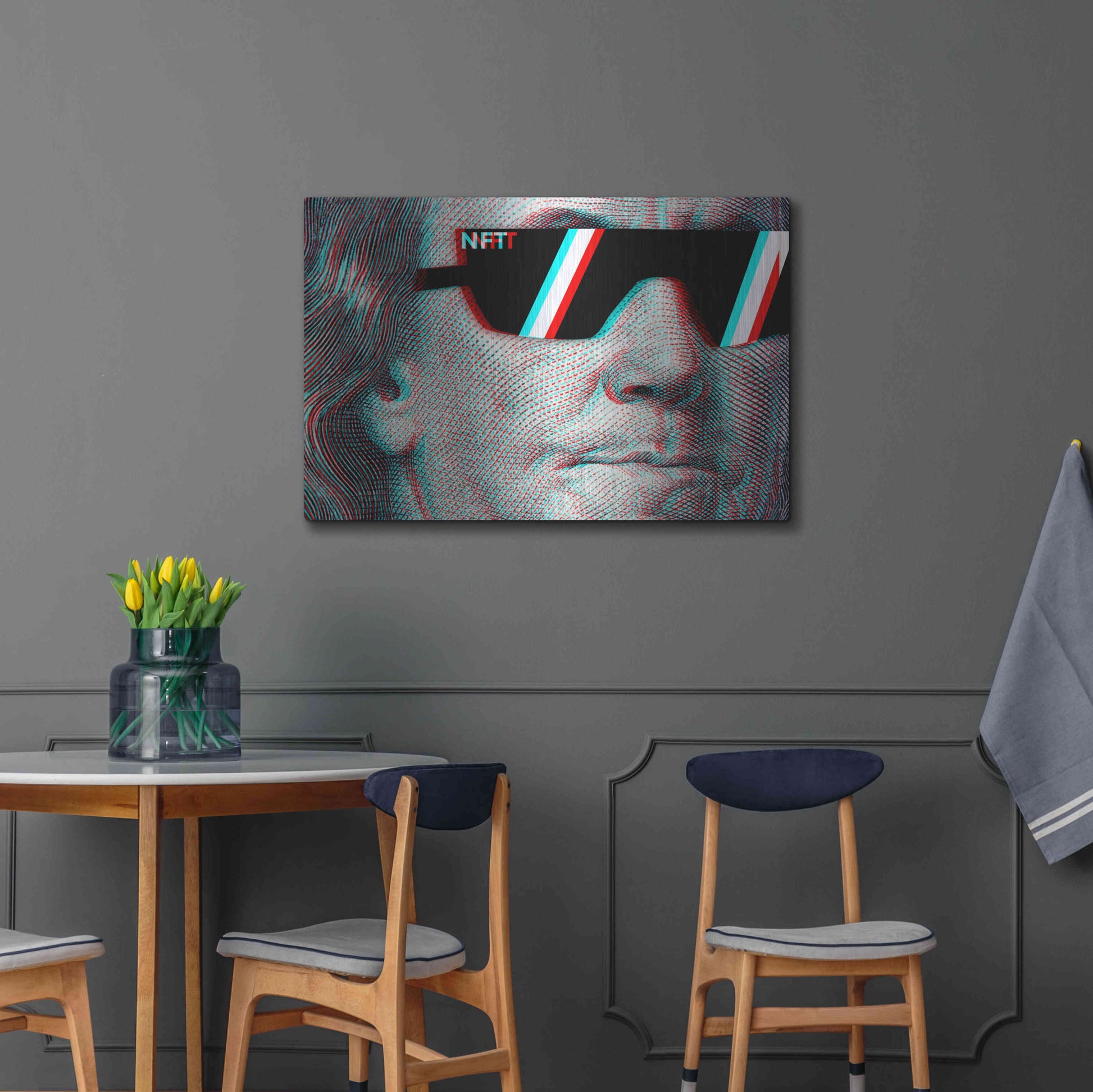 Luxe Metal Art 'NFT Degen' by Epic Portfolio, Metal Wall Art,36x24