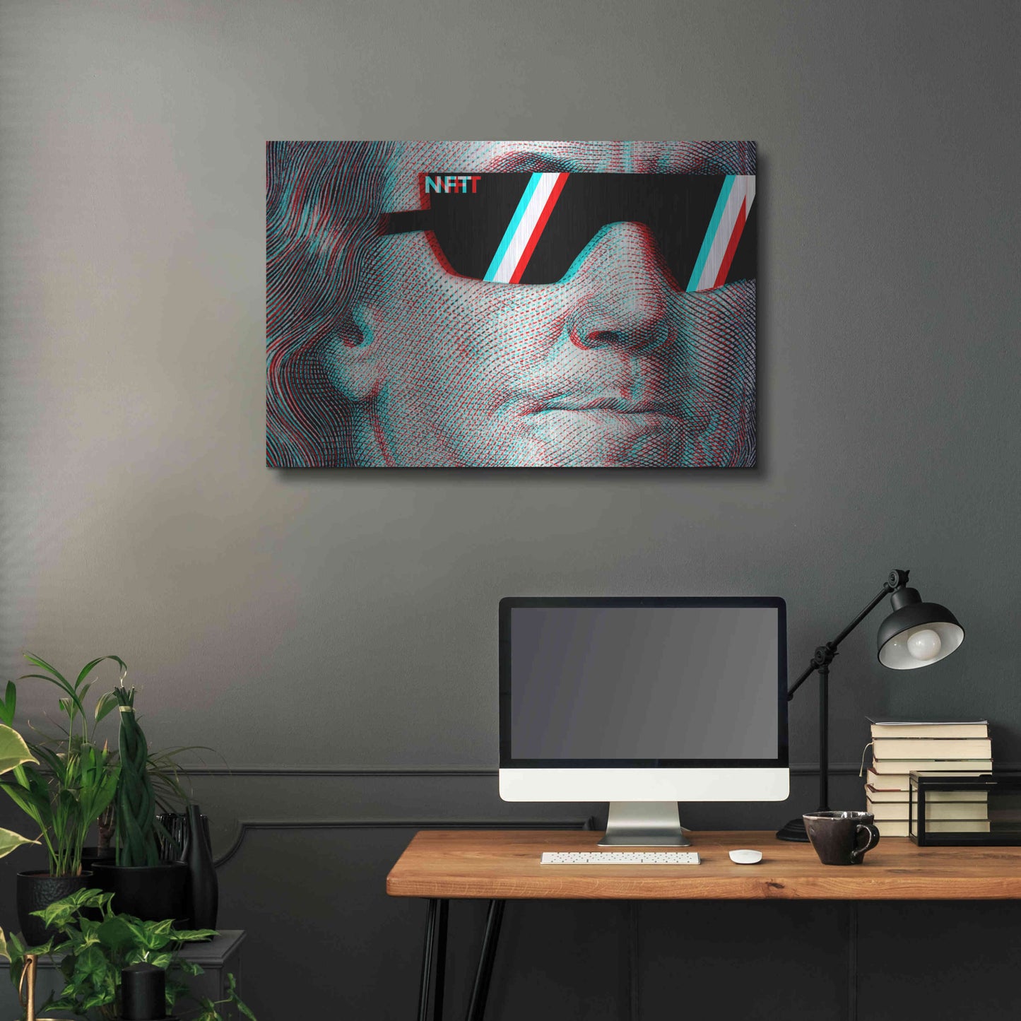 Luxe Metal Art 'NFT Degen' by Epic Portfolio, Metal Wall Art,36x24