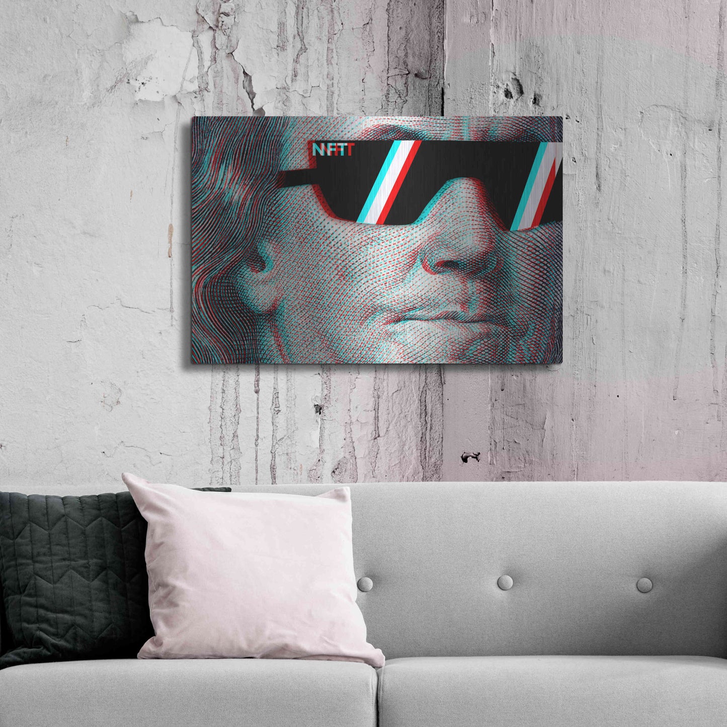 Luxe Metal Art 'NFT Degen' by Epic Portfolio, Metal Wall Art,36x24