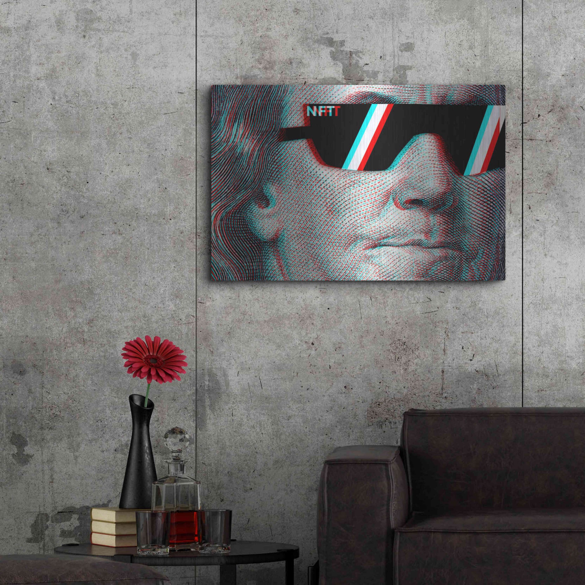 Luxe Metal Art 'NFT Degen' by Epic Portfolio, Metal Wall Art,36x24