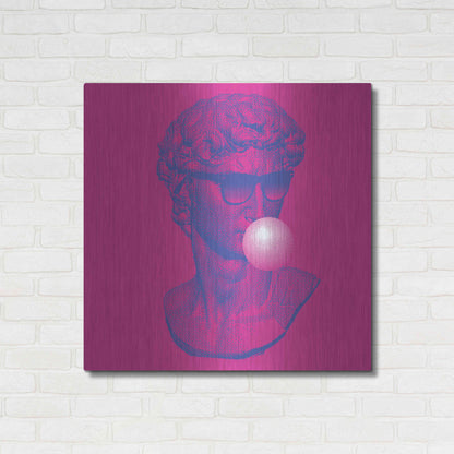 Luxe Metal Art 'Michelangelos Pixel David' by Luxe Metal Portfolio, Metal Wall Art,36x36