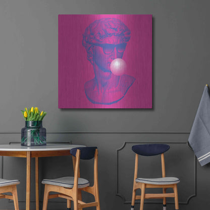 Luxe Metal Art 'Michelangelos Pixel David' by Luxe Metal Portfolio, Metal Wall Art,36x36