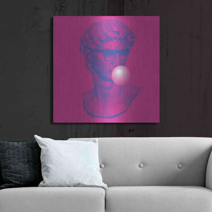 Luxe Metal Art 'Michelangelos Pixel David' by Luxe Metal Portfolio, Metal Wall Art,36x36