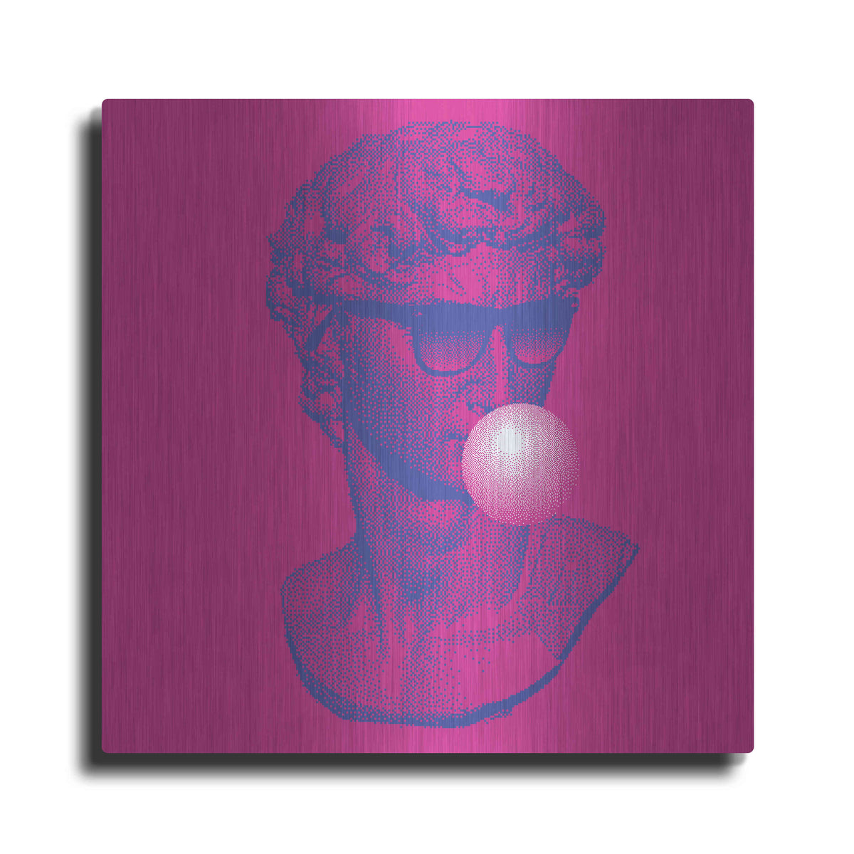 Luxe Metal Art 'Michelangelos Pixel David' by Luxe Metal Portfolio, Metal Wall Art
