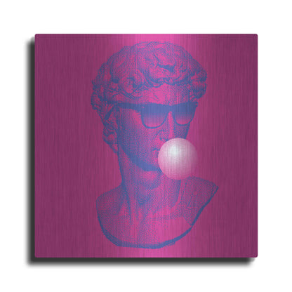 Luxe Metal Art 'Michelangelos Pixel David' by Luxe Metal Portfolio, Metal Wall Art