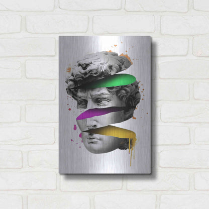 Luxe Metal Art 'Michelangelo David Sliced' by Luxe Metal Portfolio, Metal Wall Art,12x16