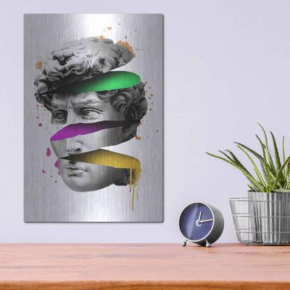 Luxe Metal Art 'Michelangelo David Sliced' by Luxe Metal Portfolio, Metal Wall Art,12x16