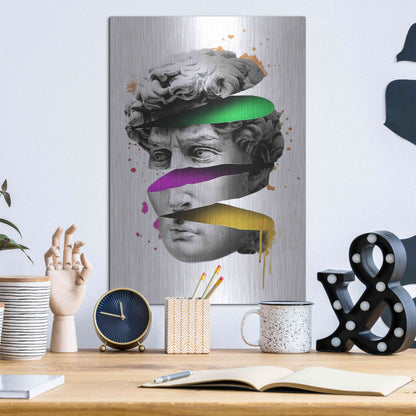 Luxe Metal Art 'Michelangelo David Sliced' by Luxe Metal Portfolio, Metal Wall Art,12x16