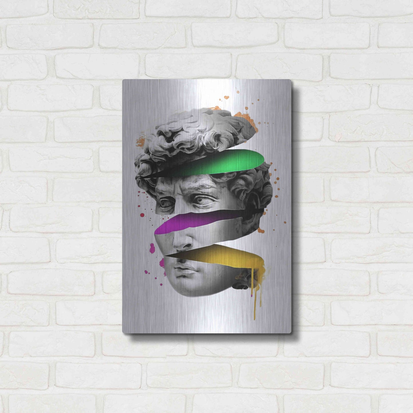 Luxe Metal Art 'Michelangelo David Sliced' by Luxe Metal Portfolio, Metal Wall Art,16x24