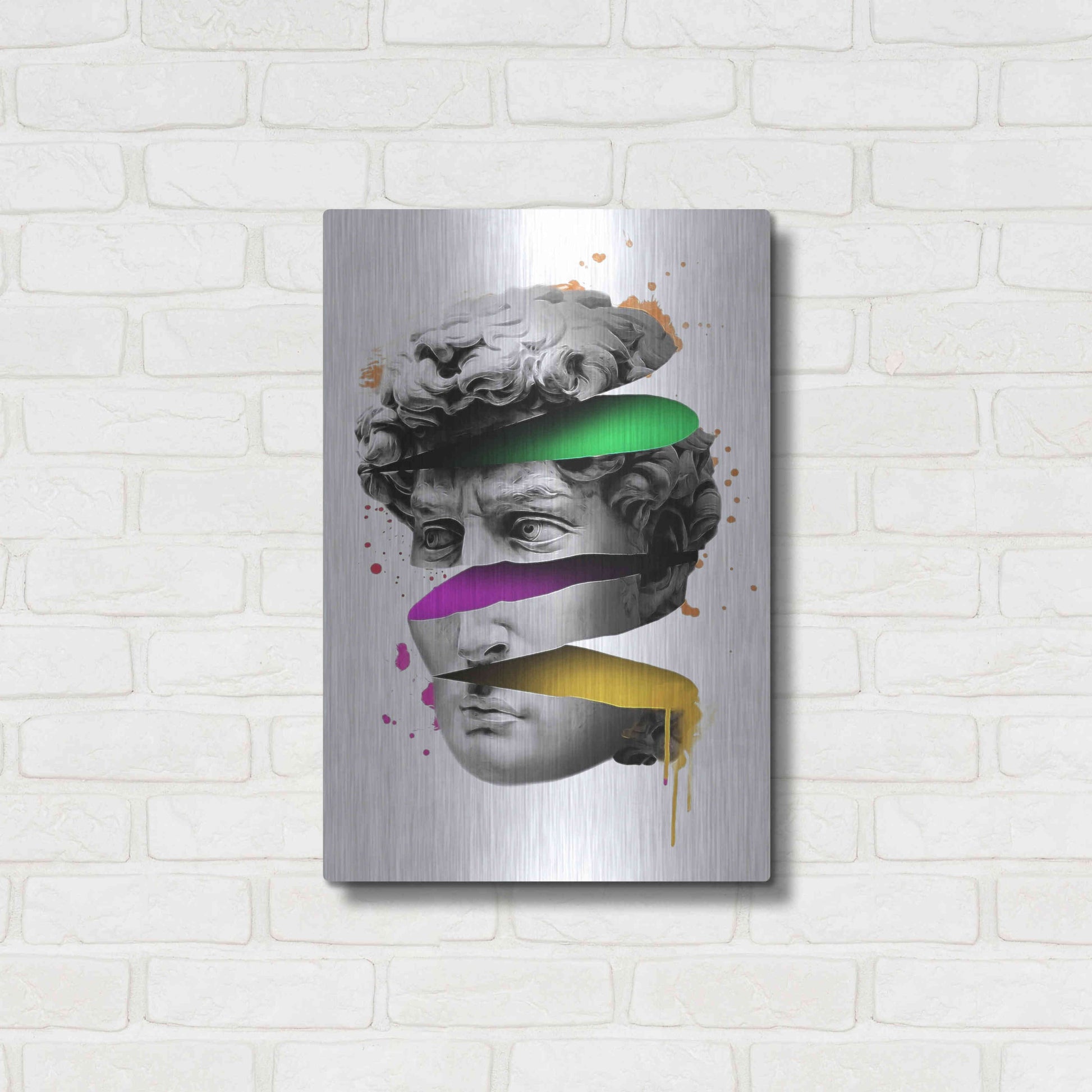 Luxe Metal Art 'Michelangelo David Sliced' by Luxe Metal Portfolio, Metal Wall Art,16x24