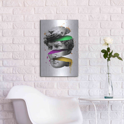 Luxe Metal Art 'Michelangelo David Sliced' by Luxe Metal Portfolio, Metal Wall Art,16x24