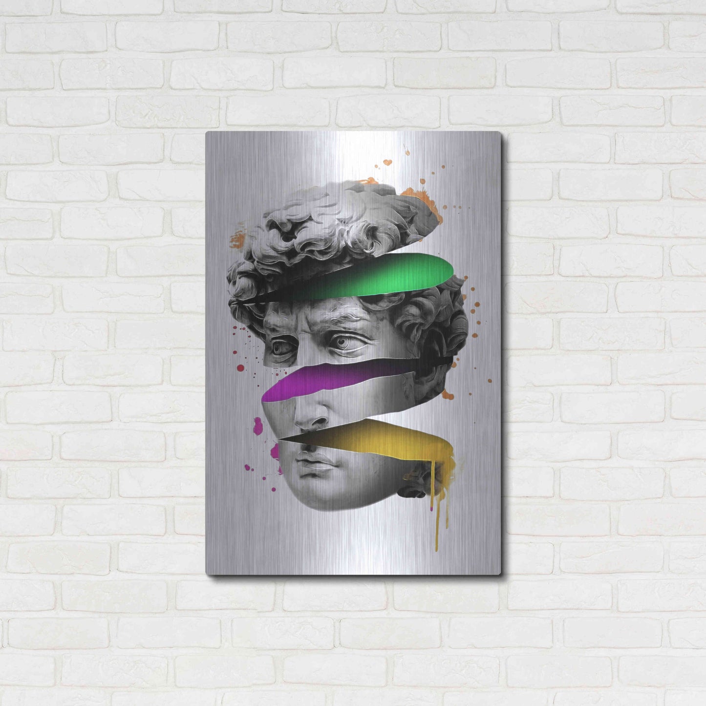 Luxe Metal Art 'Michelangelo David Sliced' by Luxe Metal Portfolio, Metal Wall Art,24x36