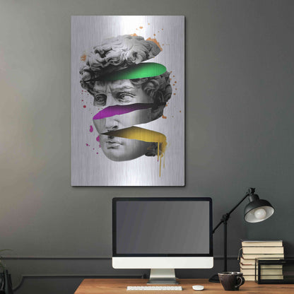 Luxe Metal Art 'Michelangelo David Sliced' by Luxe Metal Portfolio, Metal Wall Art,24x36