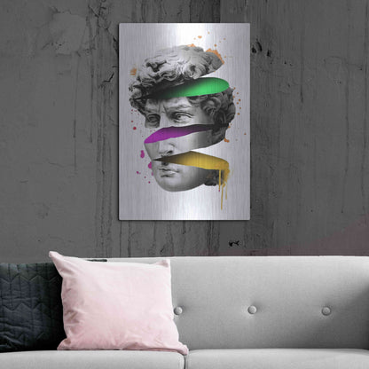 Luxe Metal Art 'Michelangelo David Sliced' by Luxe Metal Portfolio, Metal Wall Art,24x36
