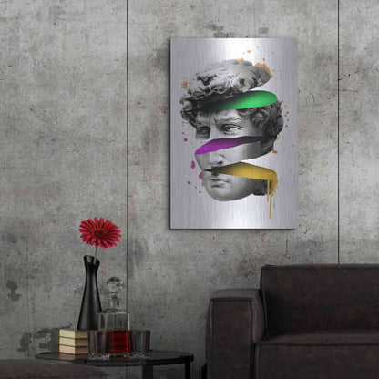 Luxe Metal Art 'Michelangelo David Sliced' by Luxe Metal Portfolio, Metal Wall Art,24x36