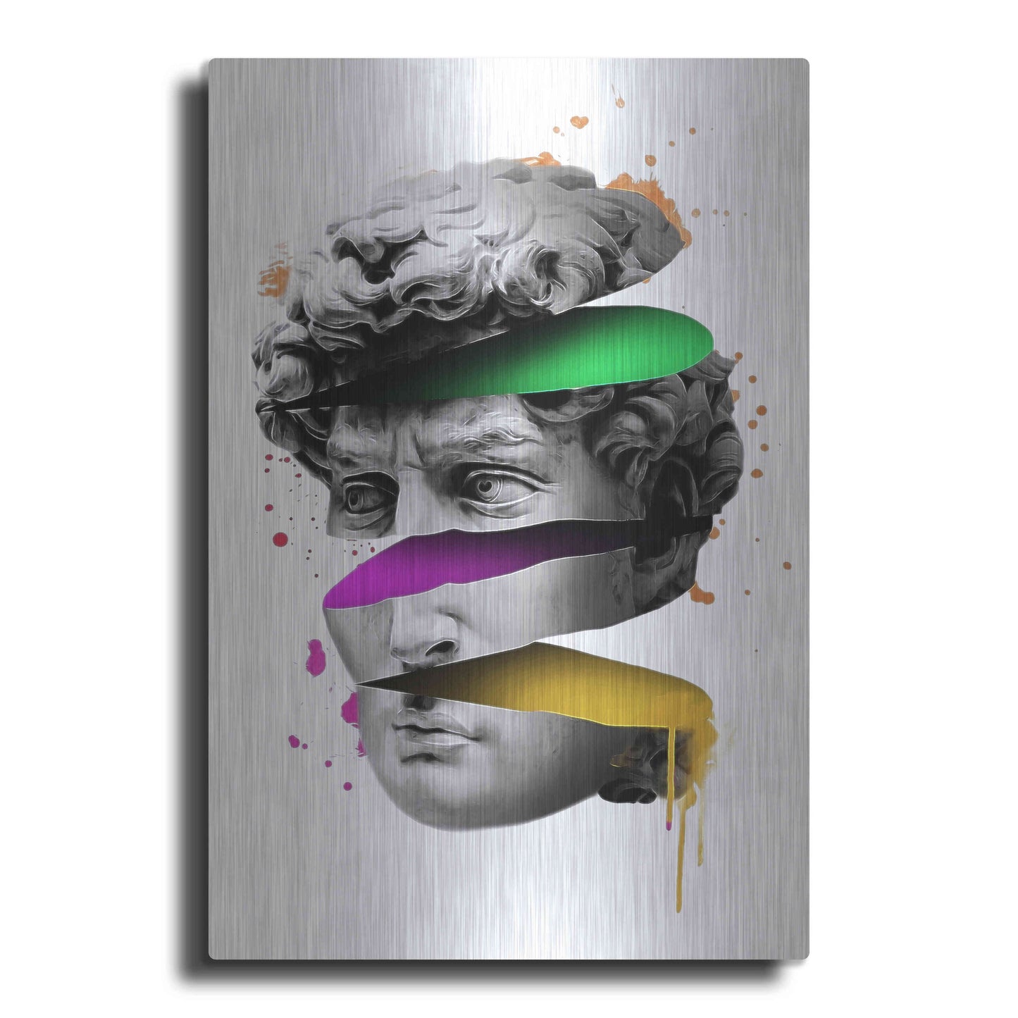 Luxe Metal Art 'Michelangelo David Sliced' by Luxe Metal Portfolio, Metal Wall Art