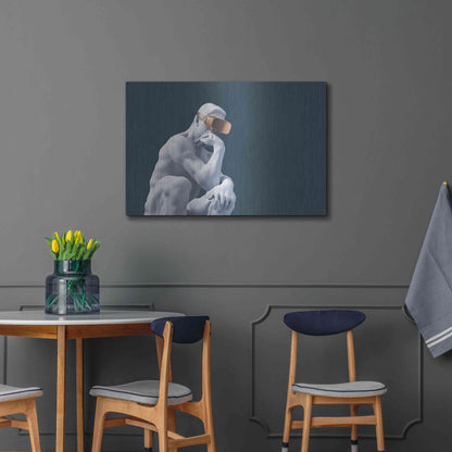 Luxe Metal Art 'Metaverse Thinker' by Luxe Metal Portfolio, Metal Wall Art,36x24