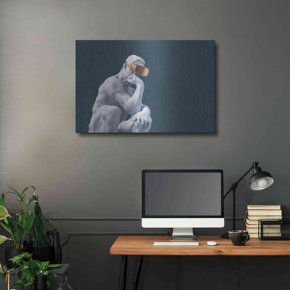 Luxe Metal Art 'Metaverse Thinker' by Luxe Metal Portfolio, Metal Wall Art,36x24