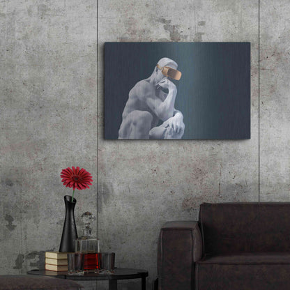 Luxe Metal Art 'Metaverse Thinker' by Luxe Metal Portfolio, Metal Wall Art,36x24