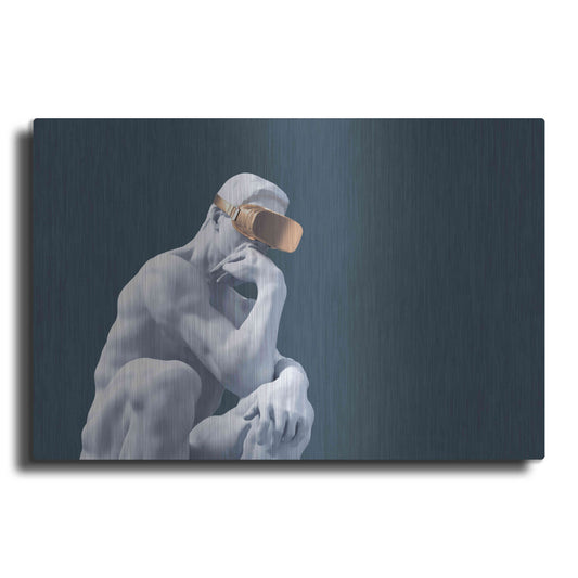 Luxe Metal Art 'Metaverse Thinker' by Luxe Metal Portfolio, Metal Wall Art