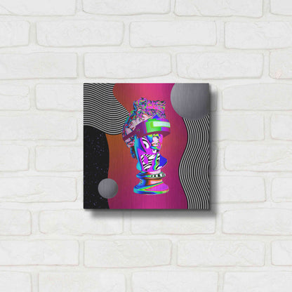 Luxe Metal Art 'Cyberpunk David ' by Luxe Metal Portfolio, Metal Wall Art,12x12