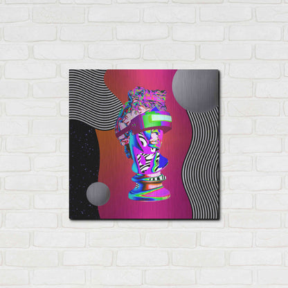 Luxe Metal Art 'Cyberpunk David ' by Luxe Metal Portfolio, Metal Wall Art,24x24