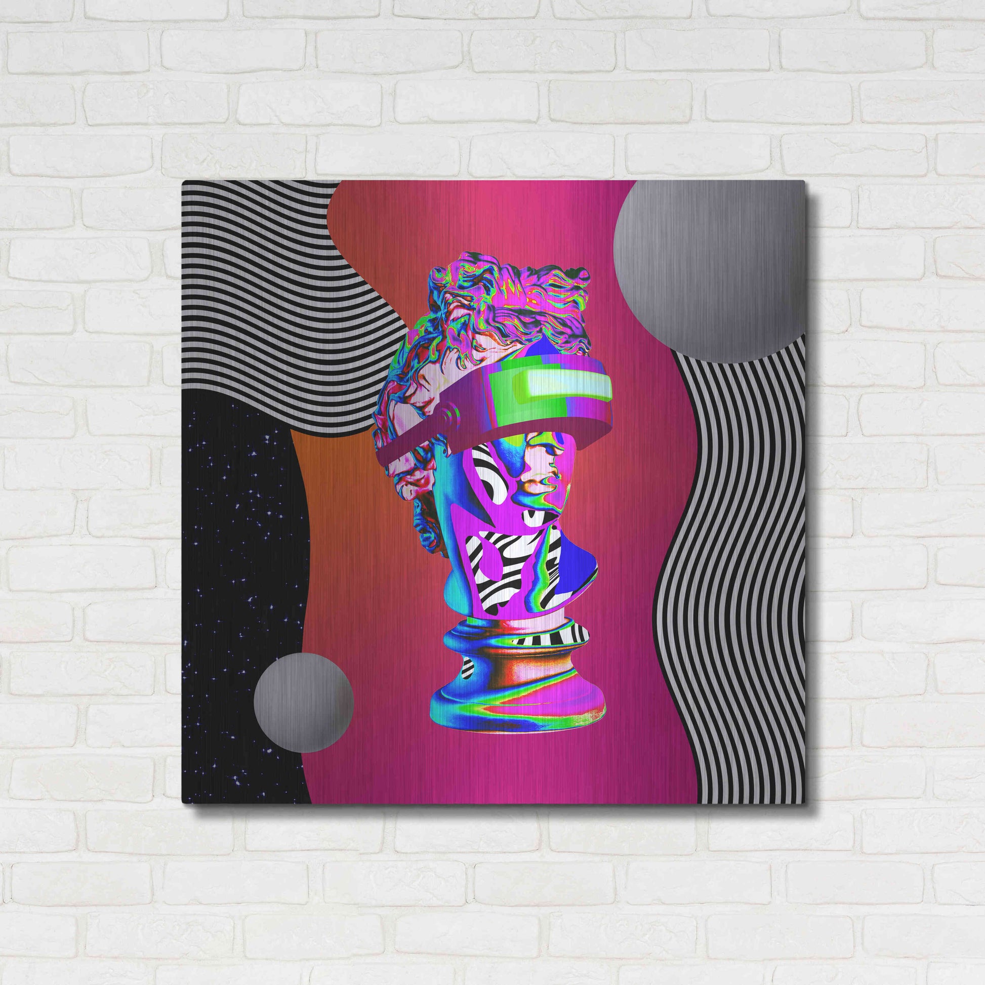 Luxe Metal Art 'Cyberpunk David ' by Luxe Metal Portfolio, Metal Wall Art,36x36