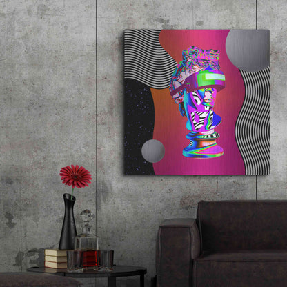 Luxe Metal Art 'Cyberpunk David ' by Luxe Metal Portfolio, Metal Wall Art,36x36