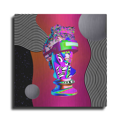 Luxe Metal Art 'Cyberpunk David ' by Luxe Metal Portfolio, Metal Wall Art