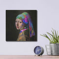 'Colorful Girl with a Pearl Earring' by Luxe Metal Portfolio – Metal Wall Art, 12x12 room view