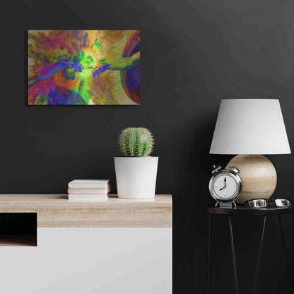 Luxe Metal Art 'Michelangelo - Creation of Adam Colorful II' by Epic Art Portfolio, Metal Wall Art,24x16