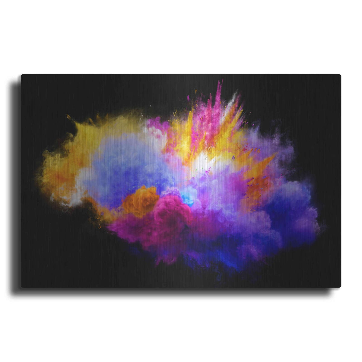 'Colorful Eruption' by Luxe Metal Portfolio – Metal Wall Art