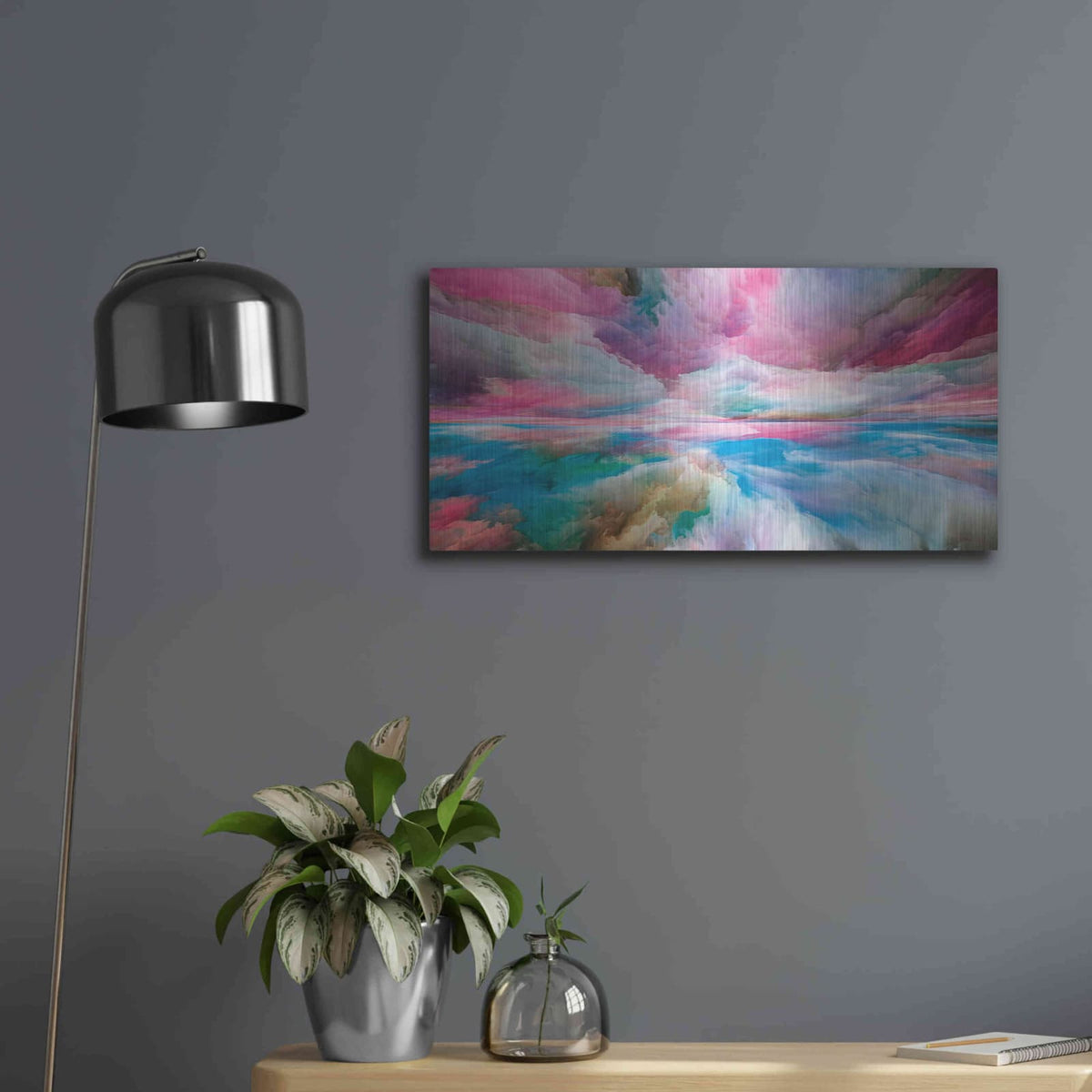 'Emotional Madness' by Luxe Metal Portfolio – Metal Wall Art, 24x12 room view