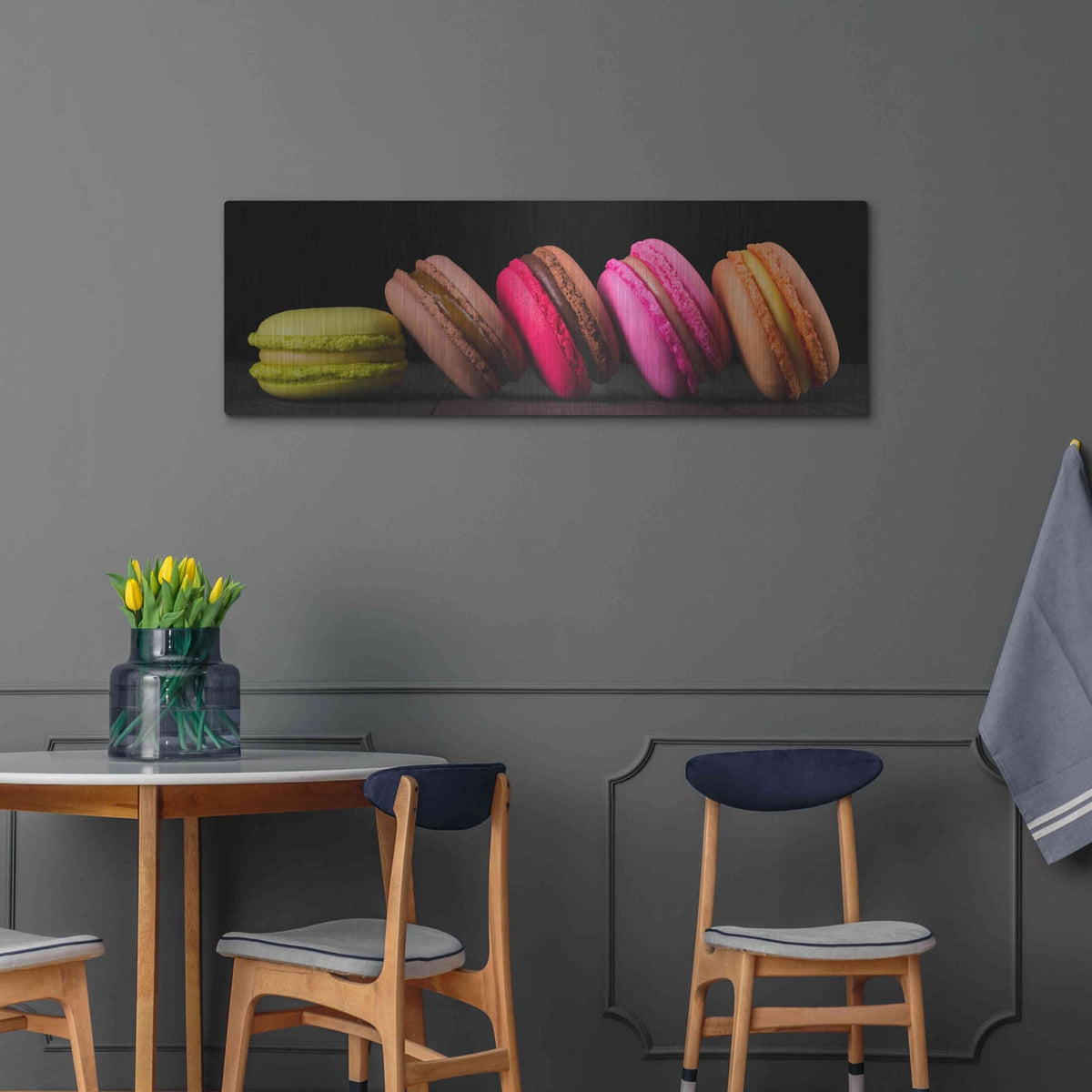 'Mama's Kitchen - Macroon' by Luxe Metal Portfolio – Metal Wall Art, 48x16 room view