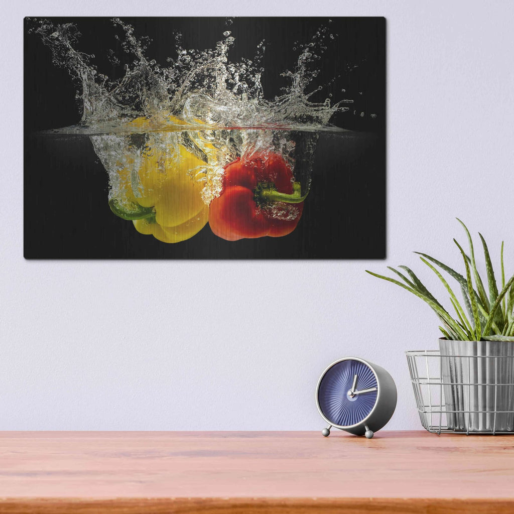 'Pepper Splash' by Luxe Metal Portfolio – Metal Wall Art, 16x12 room view